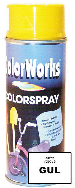 Färgspray ColorWorks - Gul (RAL1004)