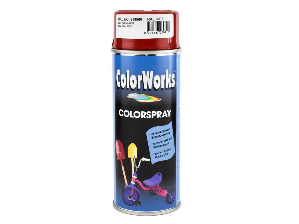 Färgspray ColorWorks - Röd (RAL3002)