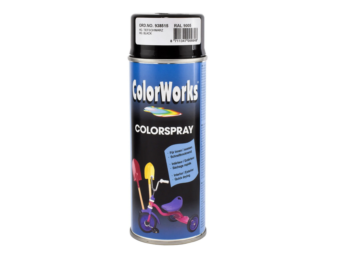 Färgspray ColorWorks - Svart (RAL9005)