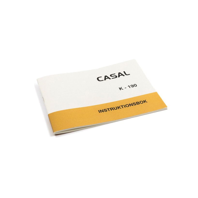 Instruktionsbok för Casal K-190
