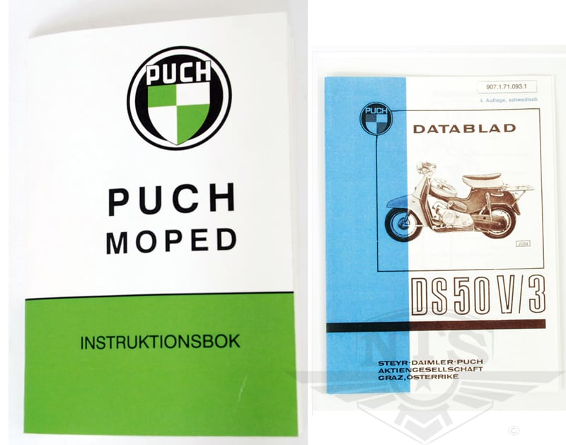 Instruktionsbok inkl. datablad (Puch DS50 V3)