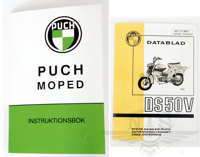 Instruktionsbok inkl. datablad (Puch DS50 V)
