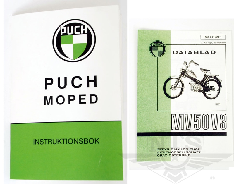 Instruktionsbok inkl. datablad (Puch MV50/V3)