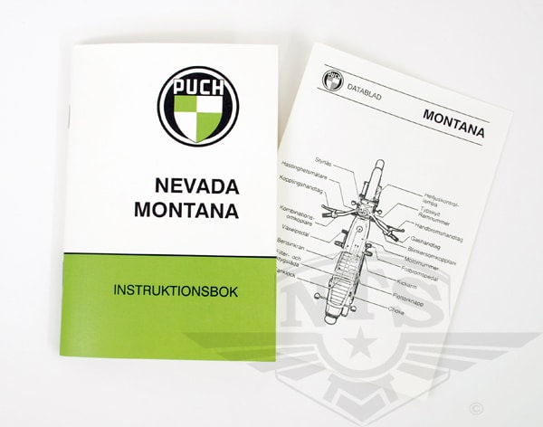 Instruktionsbok inkl. datablad (Puch Montana)