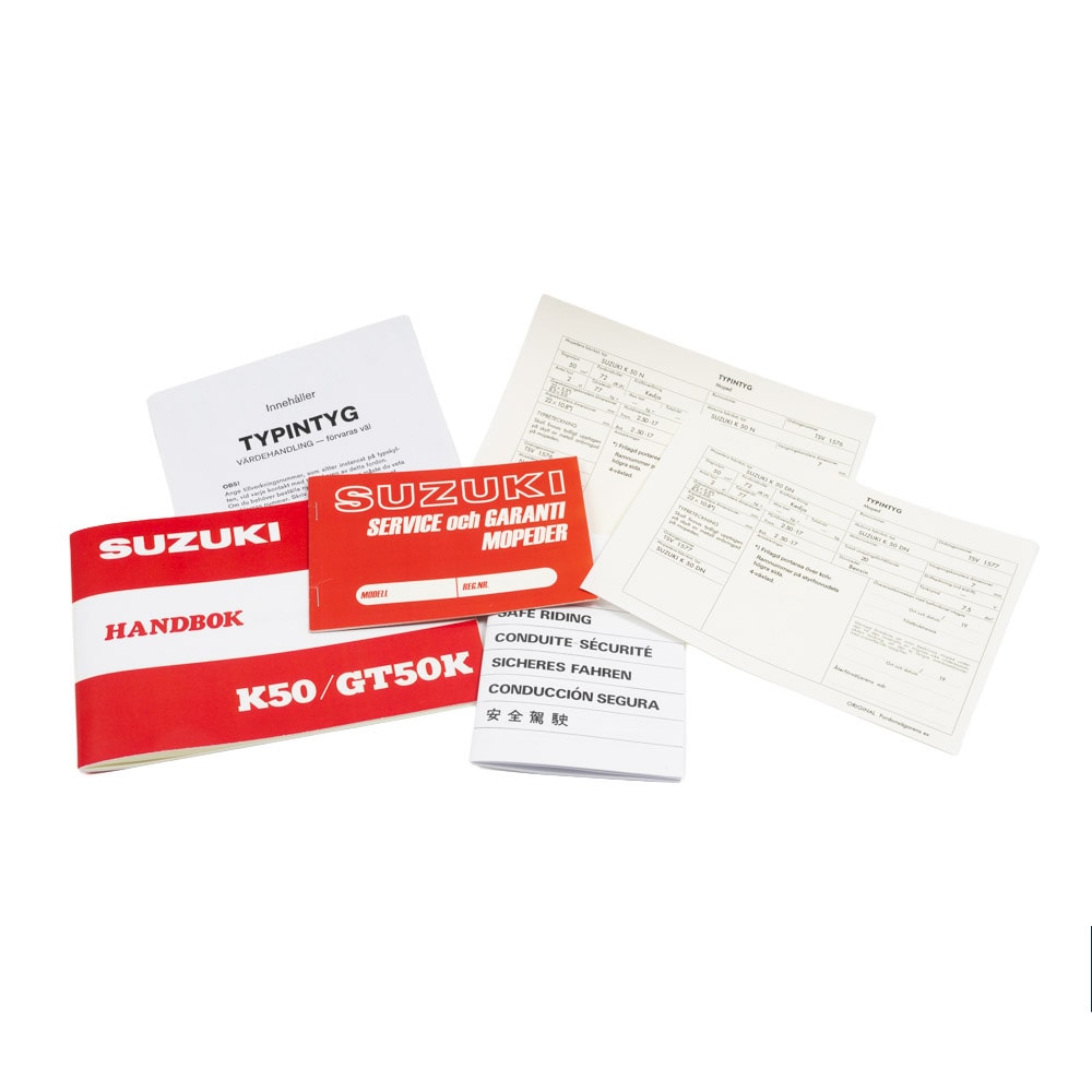 Instruktionsbok & kompl. dok (Suzuki K50N/DN)