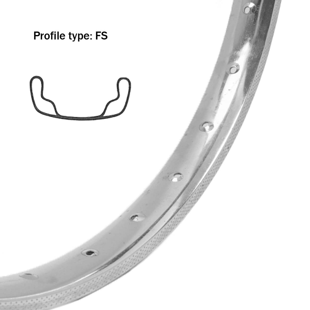 Fälgbana 1,20x17" FS Krom (36 ekerhål) NTS