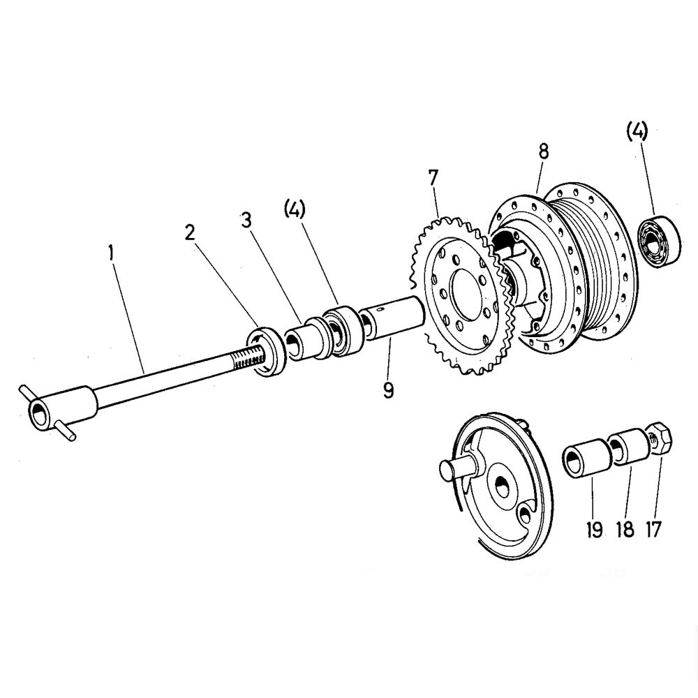 Reparationssats, baknav (Puch Monza/Dakota 3000/Arizona mfl)