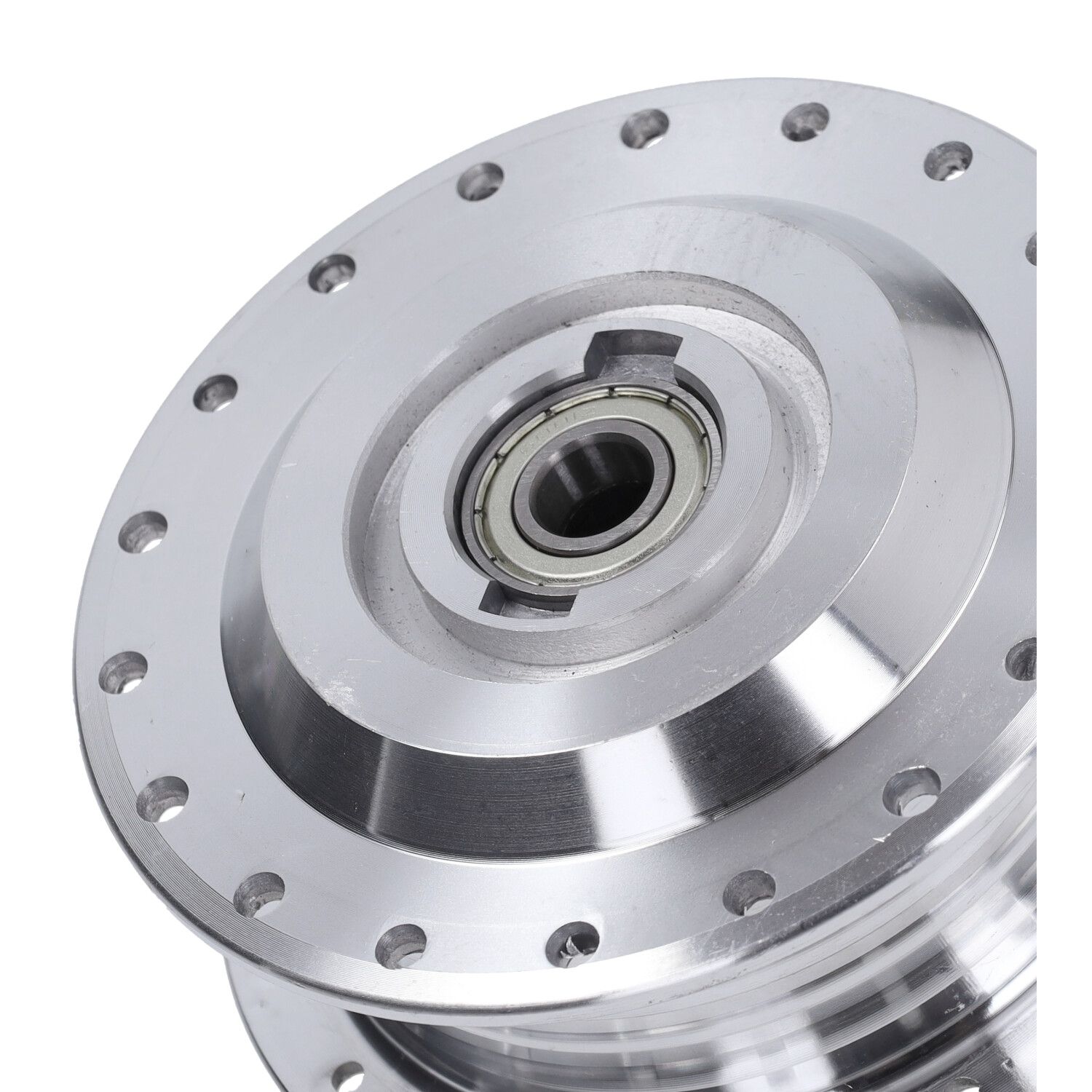 Hjulnav, fram/för ekerhjul/fasta lager/12mm axel (Puch Maxi)