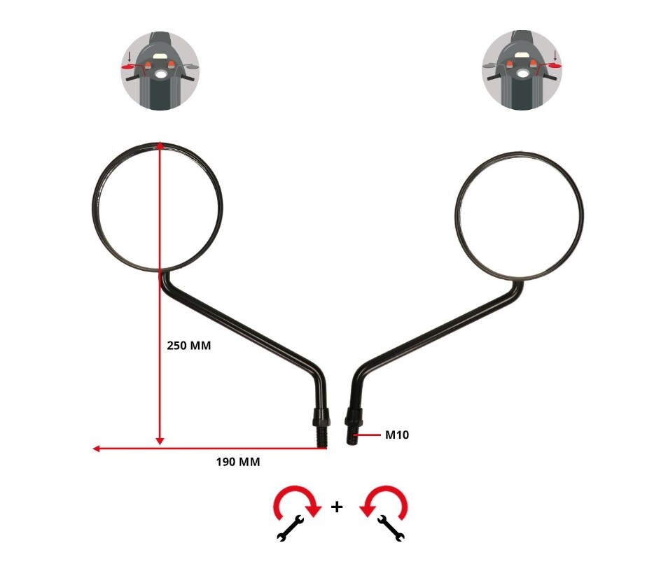Backspegel (Honda MB50/MT50)