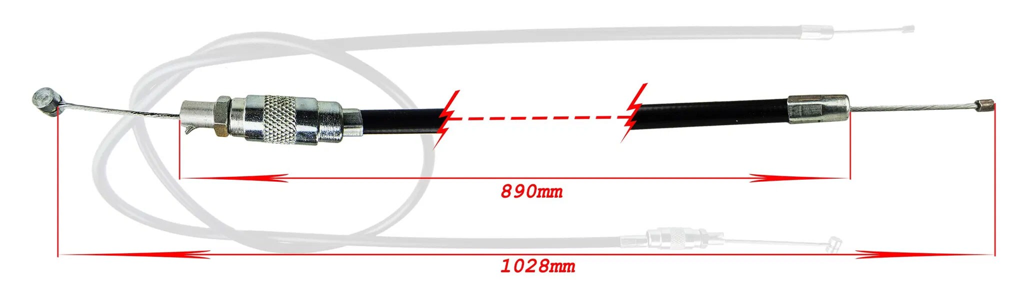 Gaswire, Svart (Puch Dak3000/Maxi/Monza/Nevada/Montana-1982)