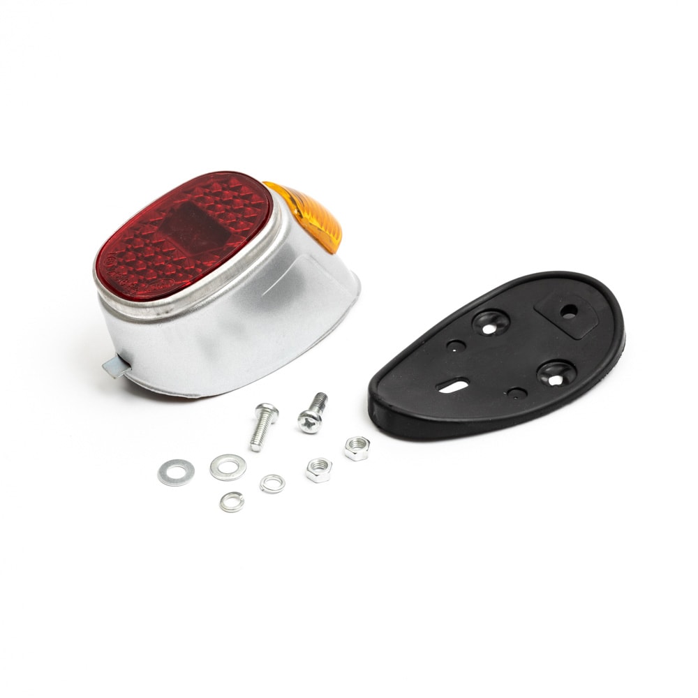 Baklyse med bromsljusglas, typ Hella (Puch/Zundapp m.fl.)