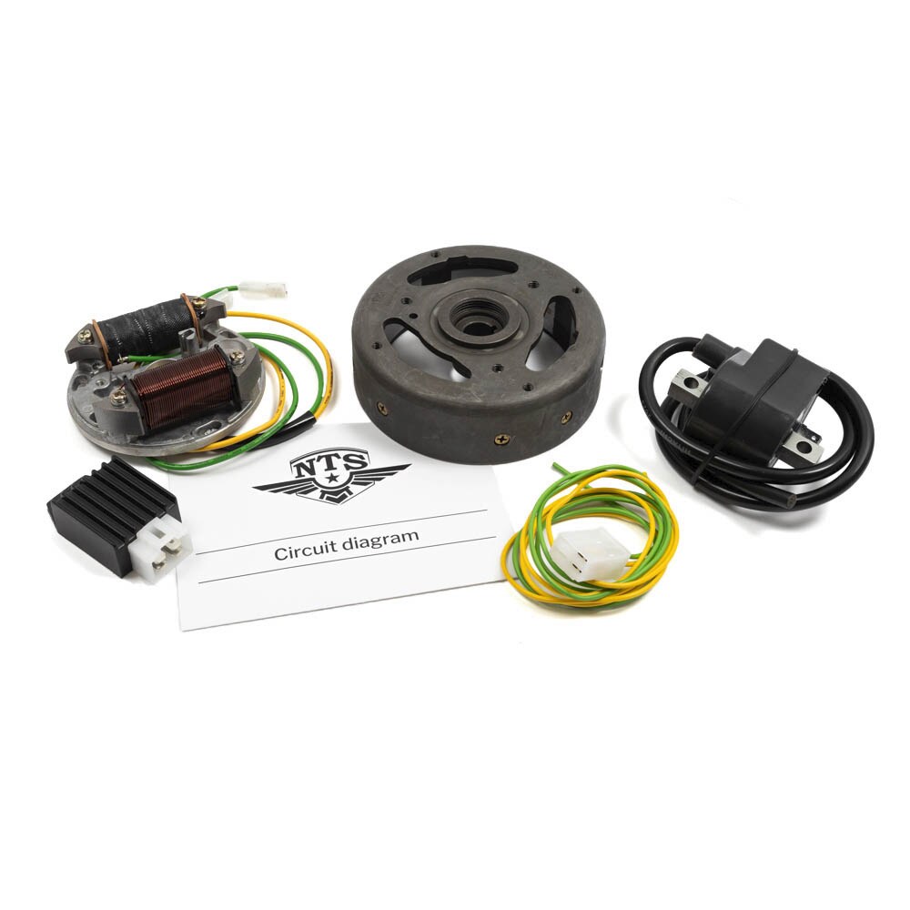 Svänghjulsmagnet NTS 12V-43W Brytarlöst (Sachs 50S) MEDURS