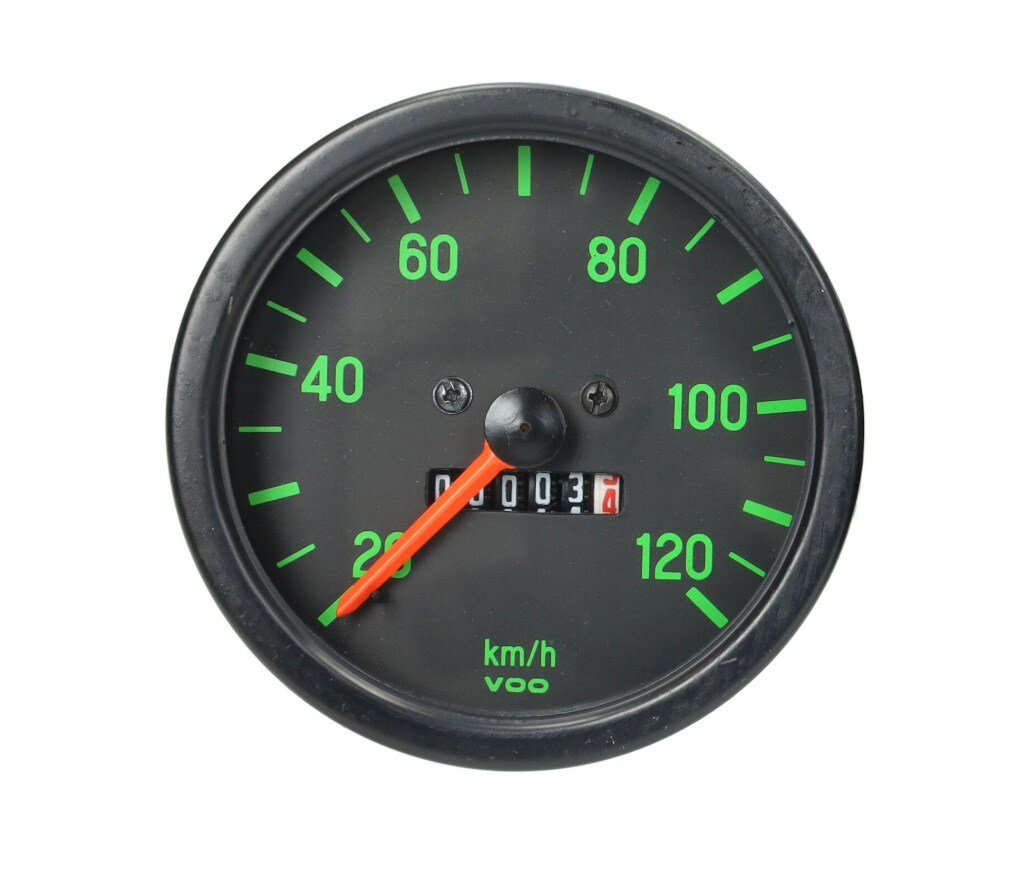 Hastighetsmätare & varvtalsräknare, Svart/grön