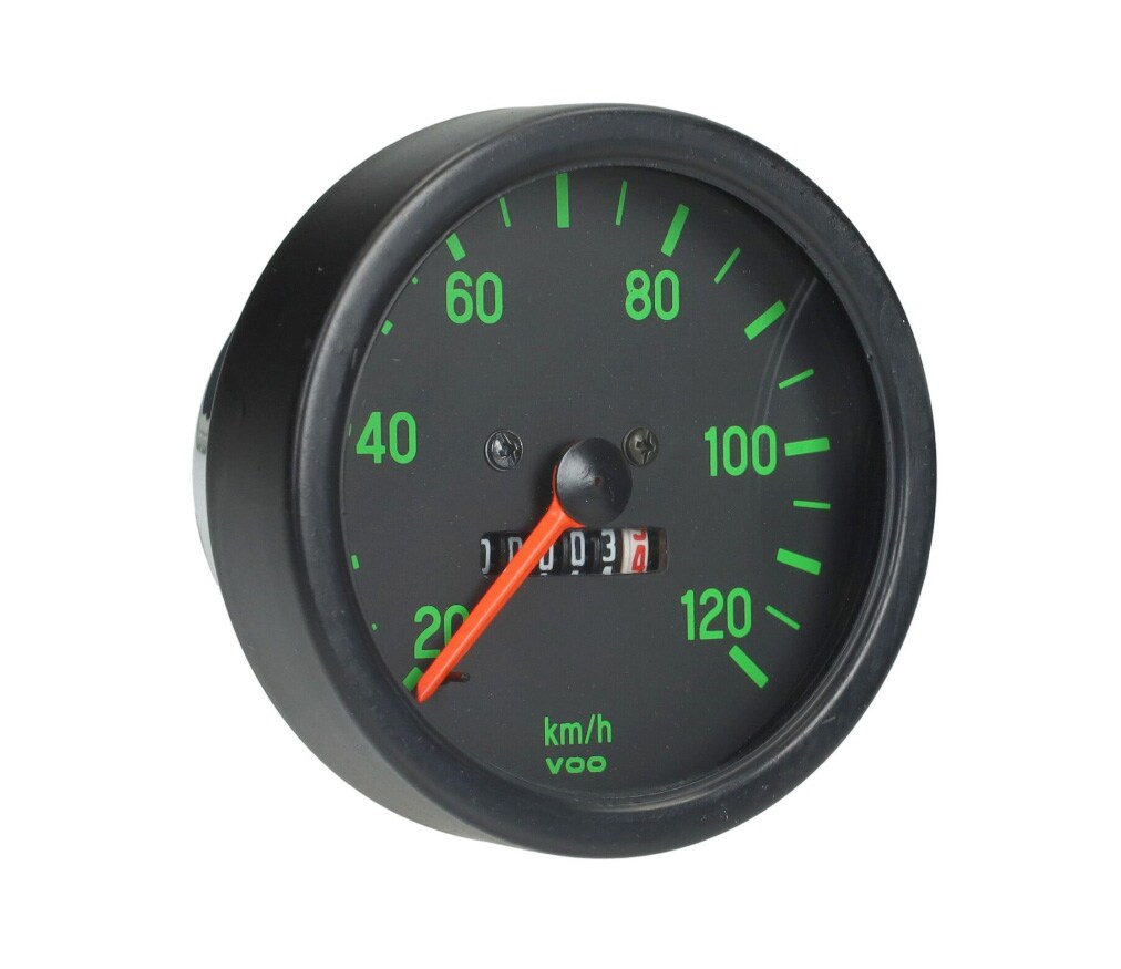 Hastighetsmätare & varvtalsräknare, Svart/grön