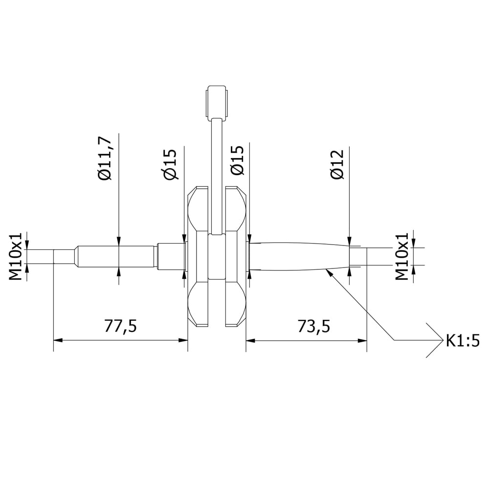 Vevparti (Sachs 505 1/2/3-växlad)