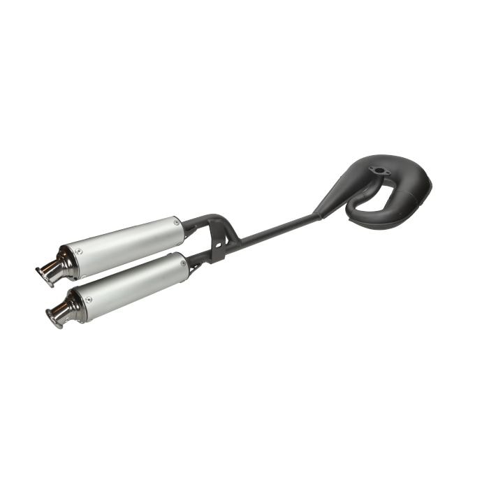 Avgassystem/Dubbelljuddämpare (Puch Maxi) Tecno