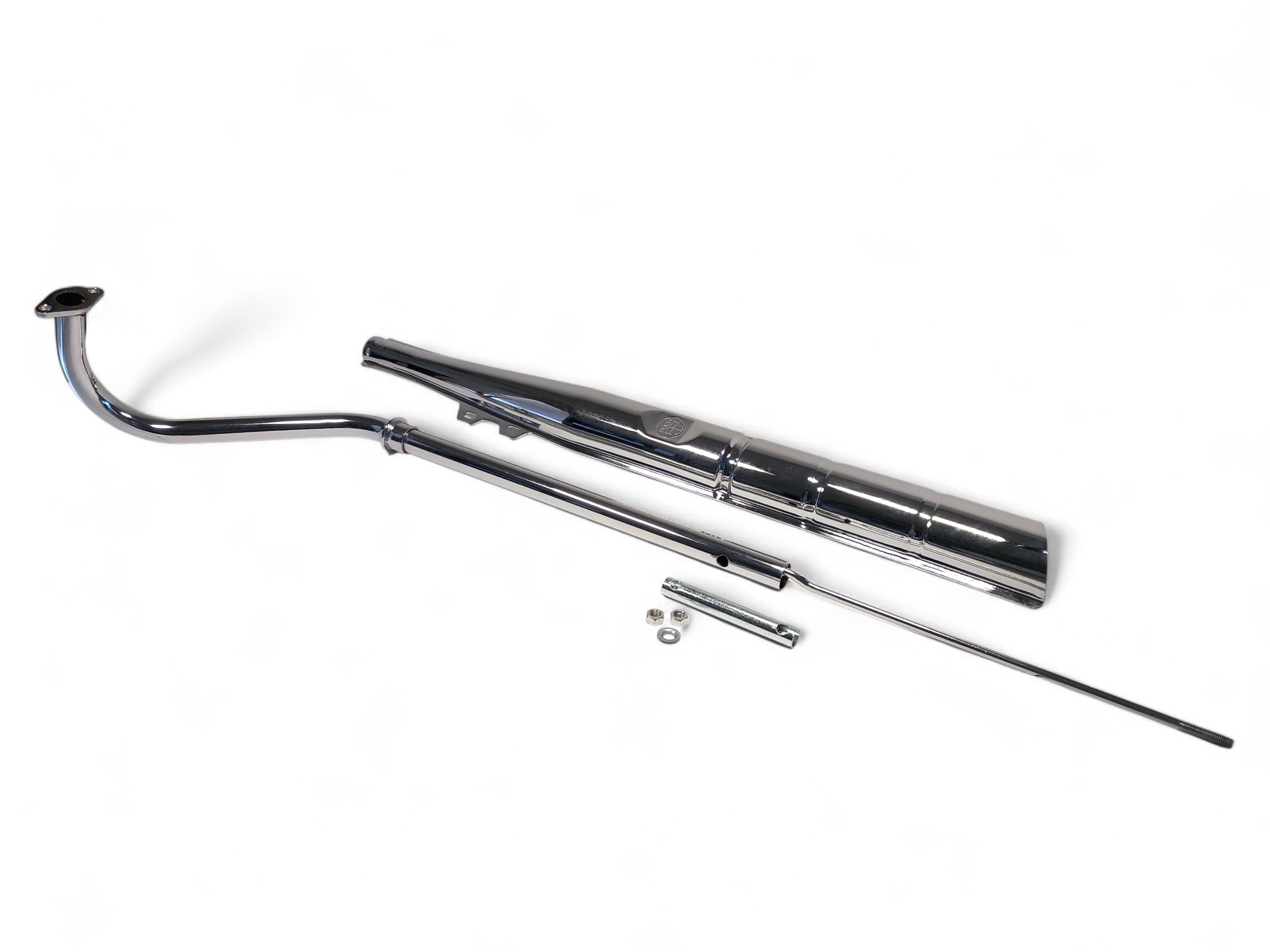 Avgassystem kompl. 22mm/fartvindskylda (Puch Monza/Montana)