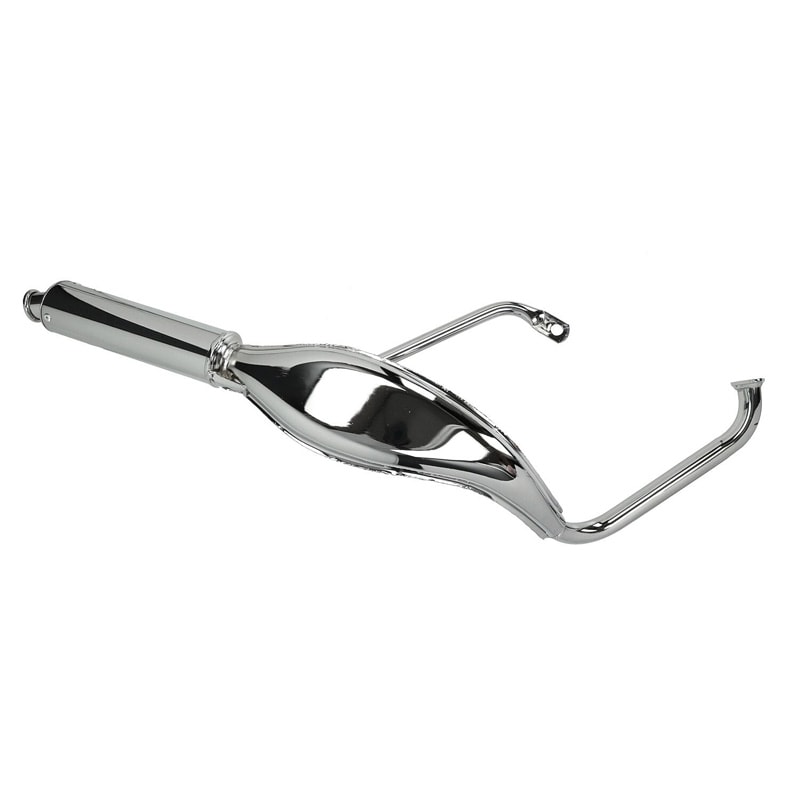 Avgassystem 28mm High Fish, krom - TECNO (Tomos A3/A35)