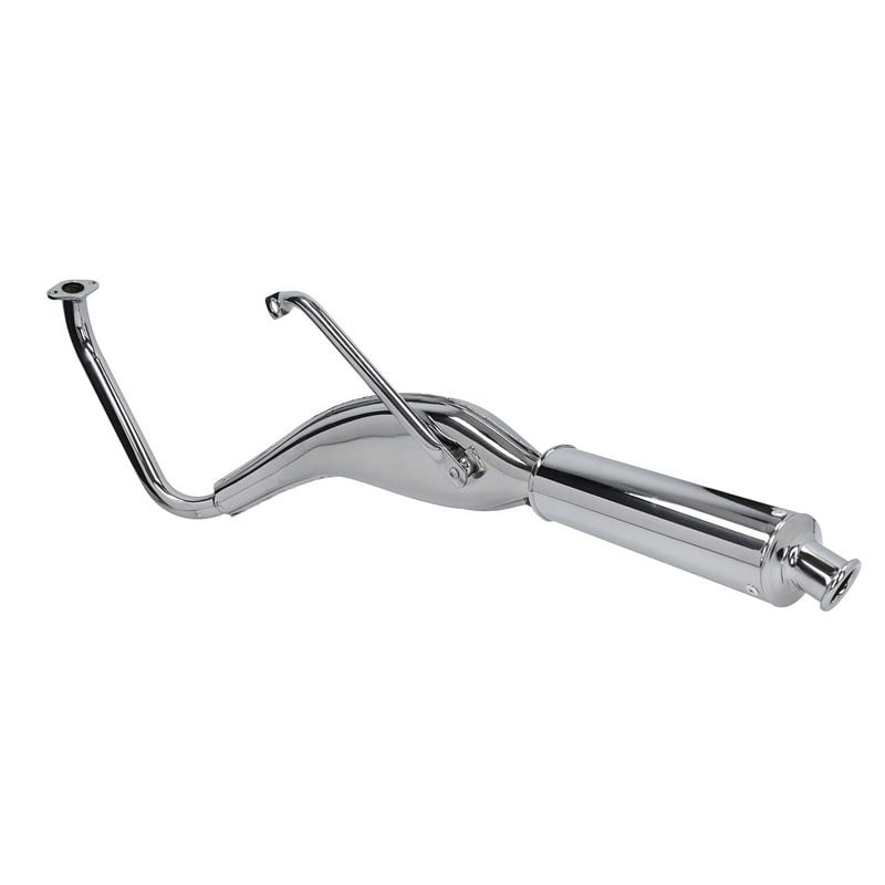 Avgassystem 28mm High Fish, krom - TECNO (Tomos A3/A35)