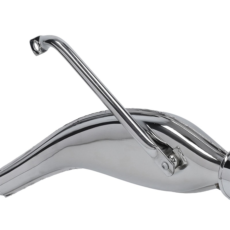 Avgassystem 28mm High Fish, krom - TECNO (Tomos A3/A35)