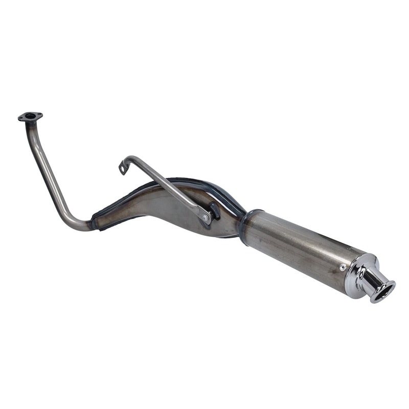 Avgassystem 28mm High Fish, klarlackad - TECNO (Tomos A3/A35)