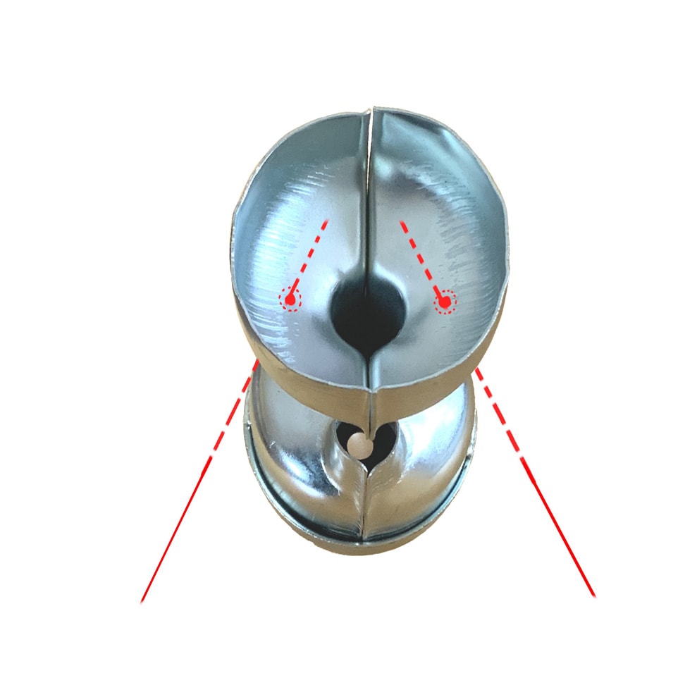 Ljuddämpare 28mm/60mm/540mm/Svart-Krom m. fäste (Universal)