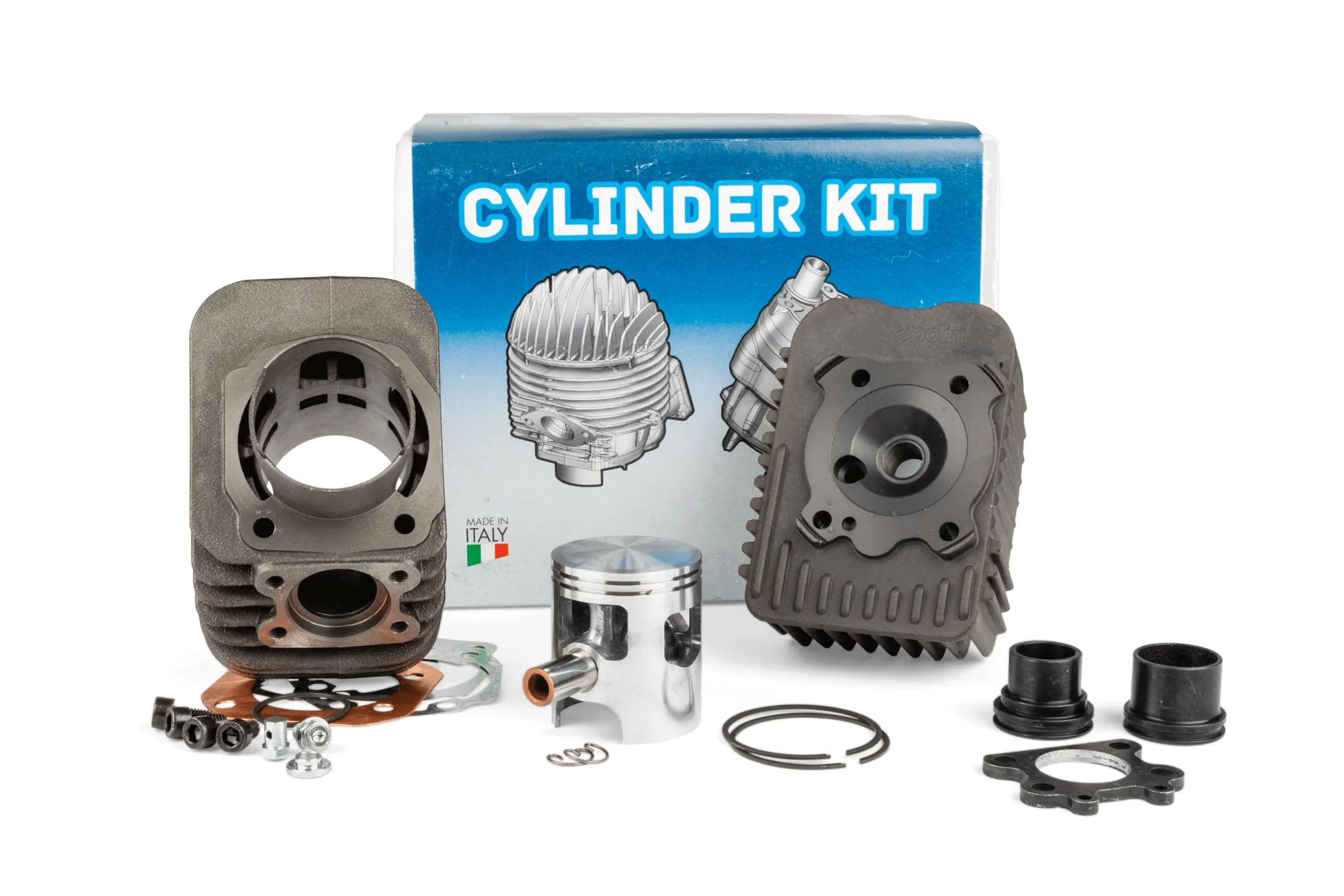 Cylindersats 47mm/75cc/12mm/4 bult (Piaggio Ciao) POLINI