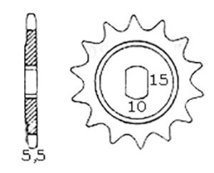Framdrev 12 kugg (ILO, Mustang) 