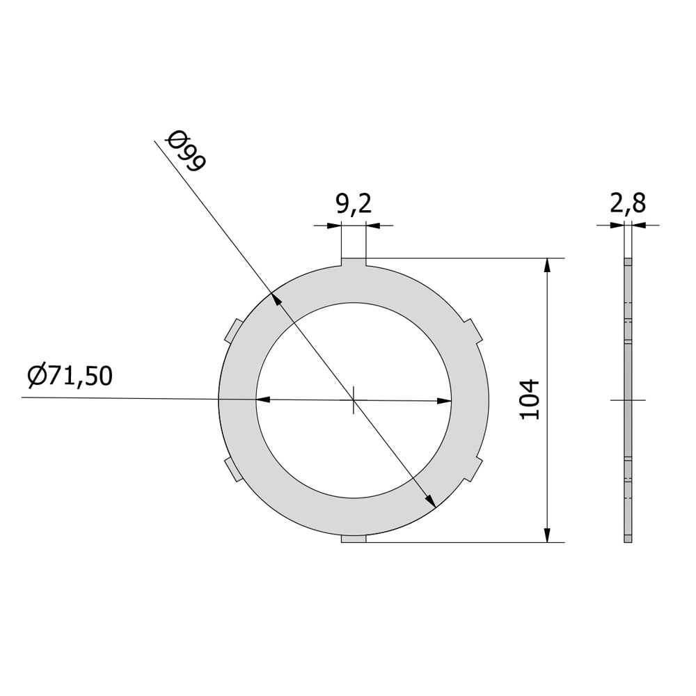 Lamellsats 3st/sats (Zweirad Union)
