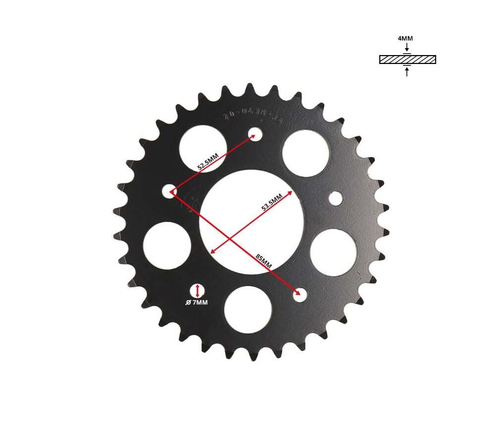 Bakdrev 36 kugg (420 kedja) Esjot