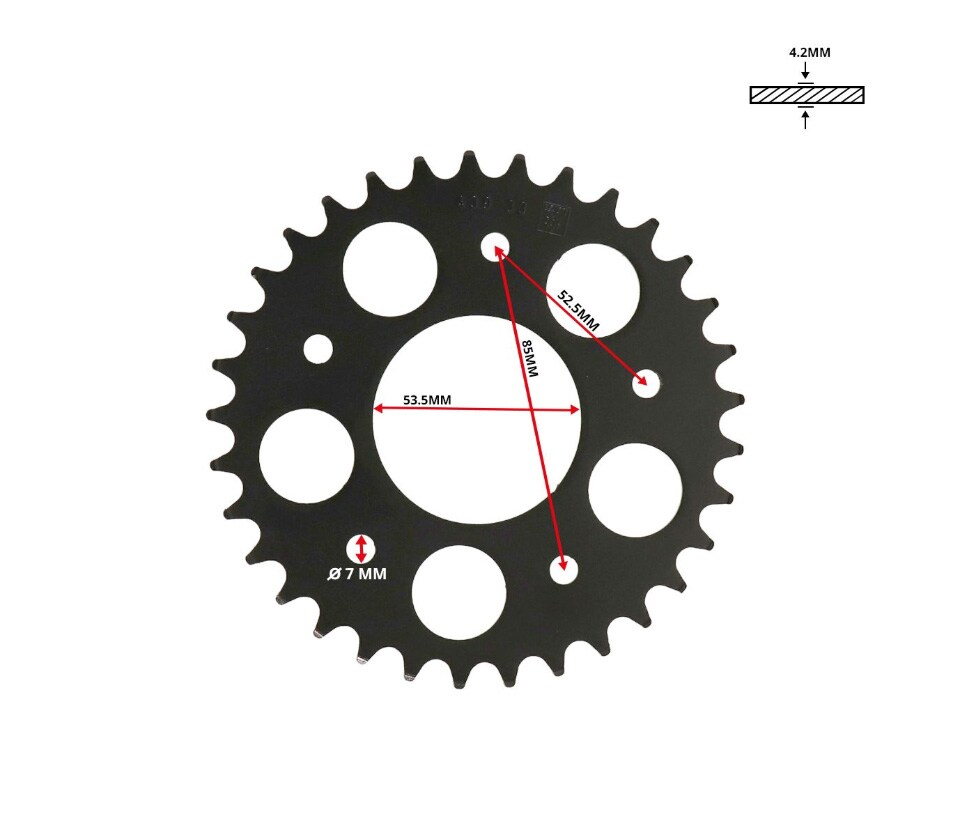 Bakdrev 33 kugg (415 kedja) Esjot
