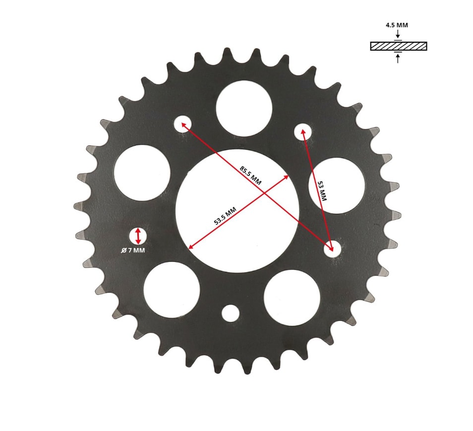 Bakdrev 34 kugg (415 kedja) Esjot