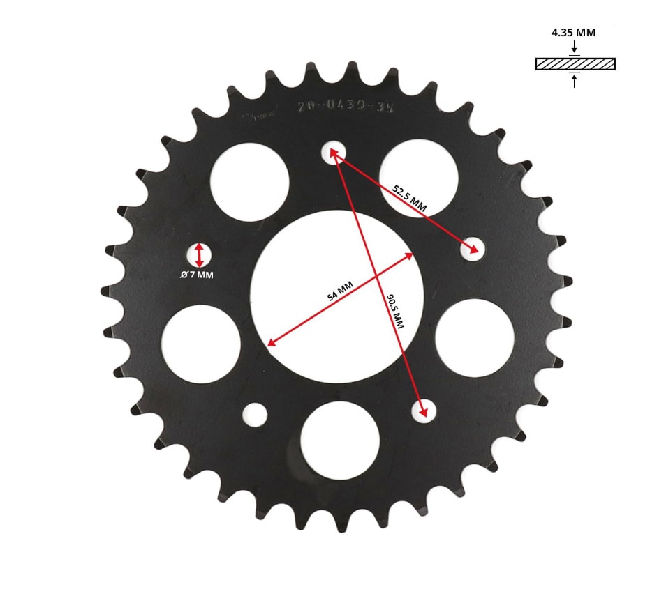 Bakdrev 35 kugg (415 kedja) Esjot
