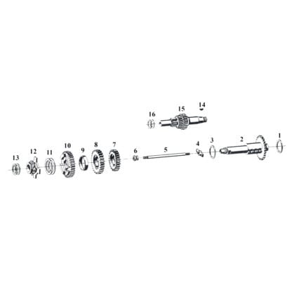 Växellåda kompl. 3vxl/handvxl (Sachs 50/3 LS/MB/MA/MK)