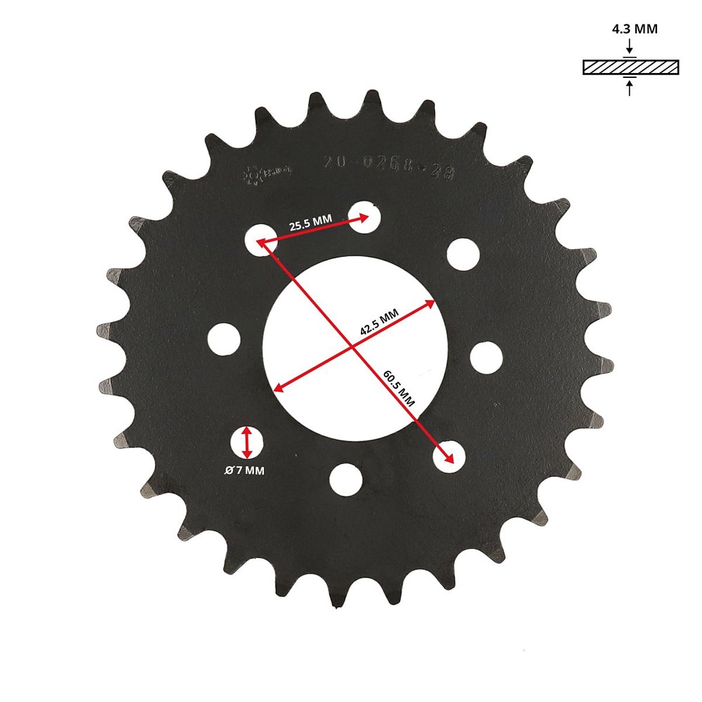 Bakdrev 28 kugg (Tomos) - ESJOT