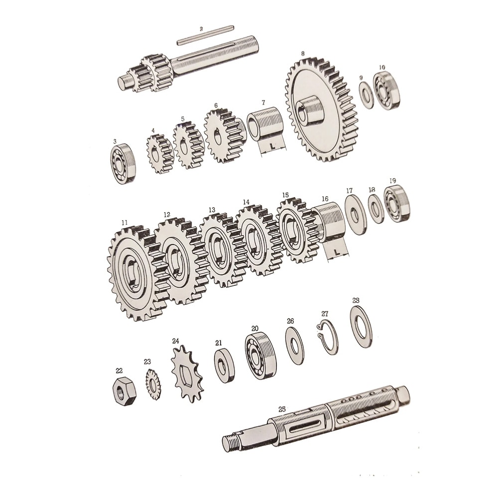 Bricka för framdrev, tandad. Original (Tomos äldre, ovalt drevhål, Tomos GT)