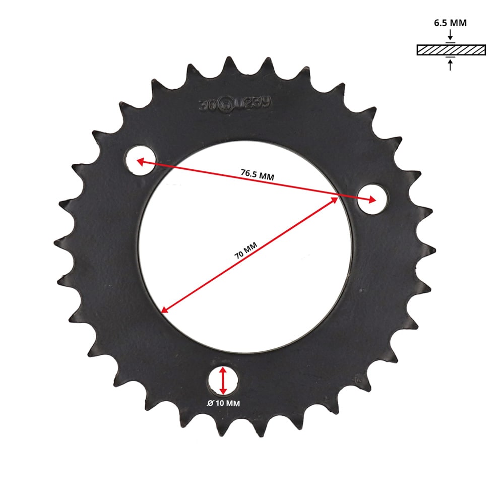 Bakdrev 30 kugg (Honda MB50/MT50)