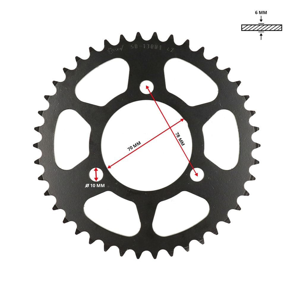 Bakdrev, 42 kugg - ESJOT (Honda MT/MB50)