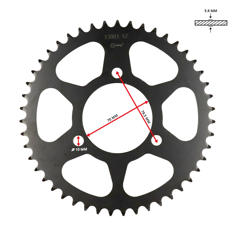 Bakdrev, 47 kugg - ESJOT (Honda MT/MB50)