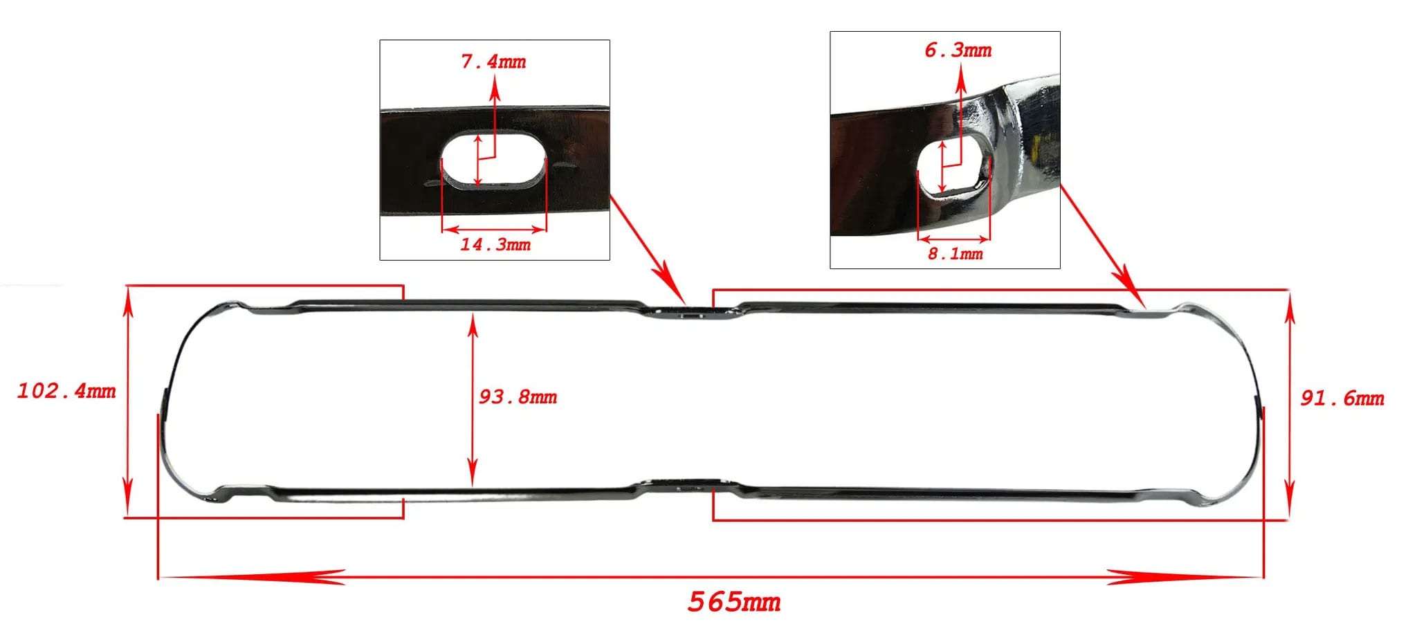 Skärmstagssats, framskärm (Puch Dakota/M50/Texas/Colorado)