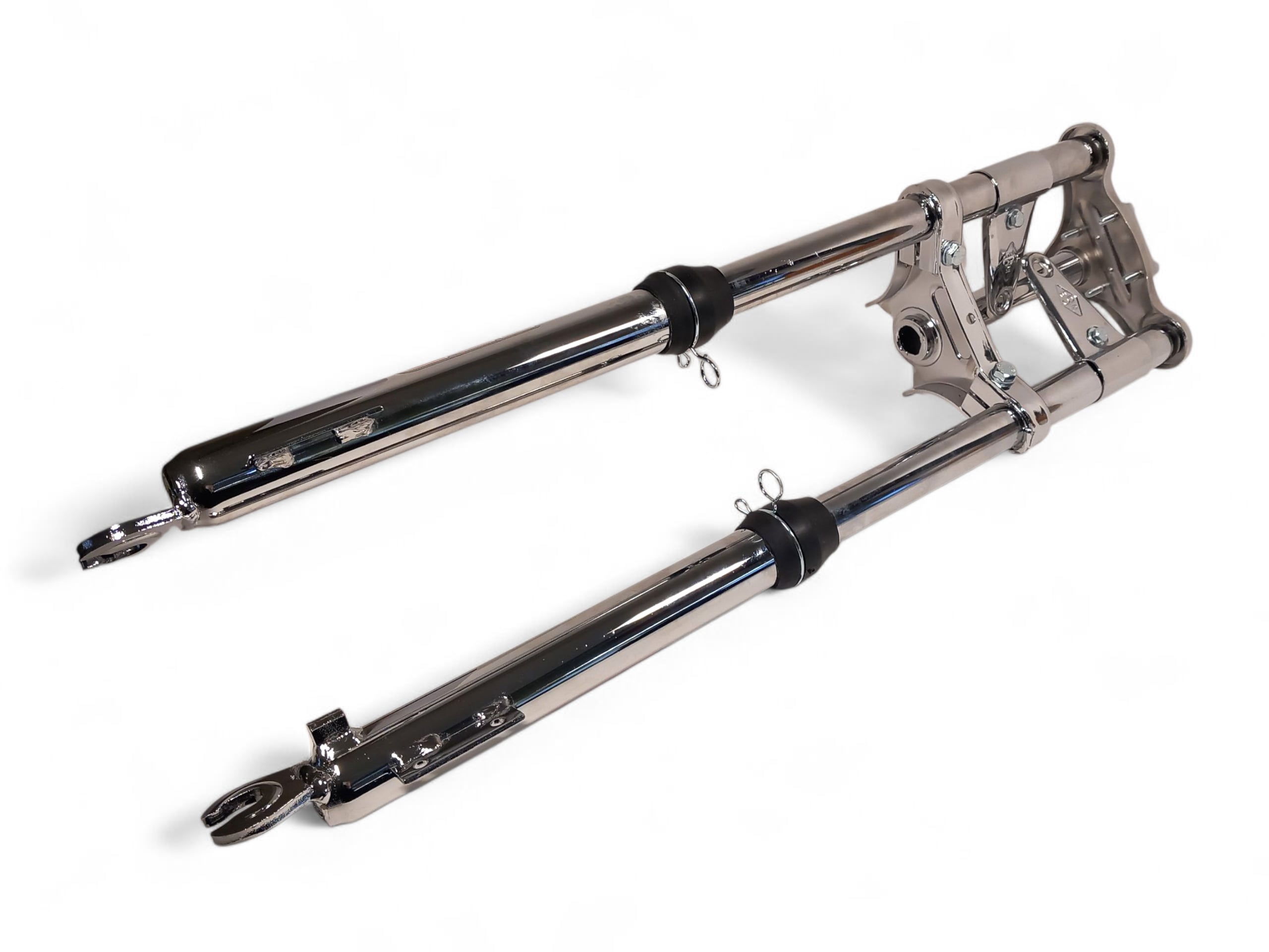 Framgaffel, lång EBR krom (Maxi/Mustang)