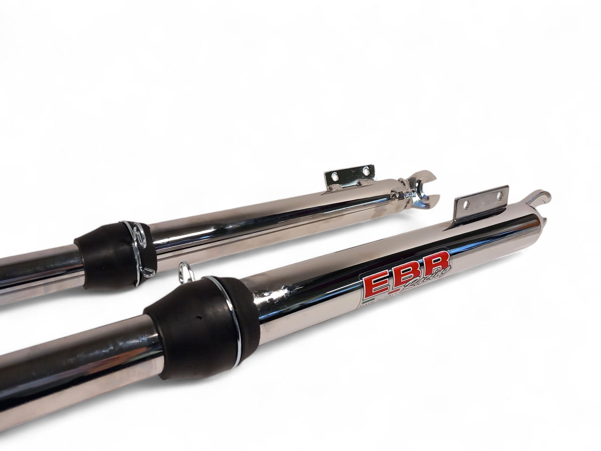 Framgaffel, lång EBR krom (Maxi/Mustang)