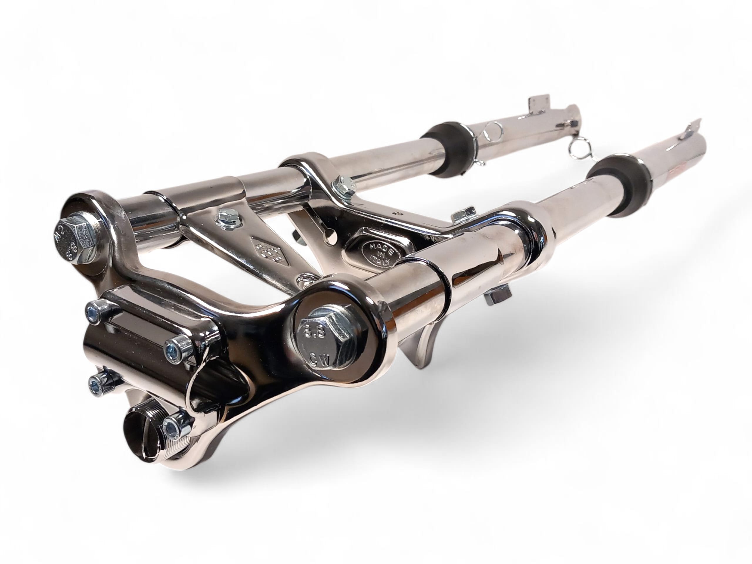 Framgaffel, lång EBR krom (Maxi/Mustang)