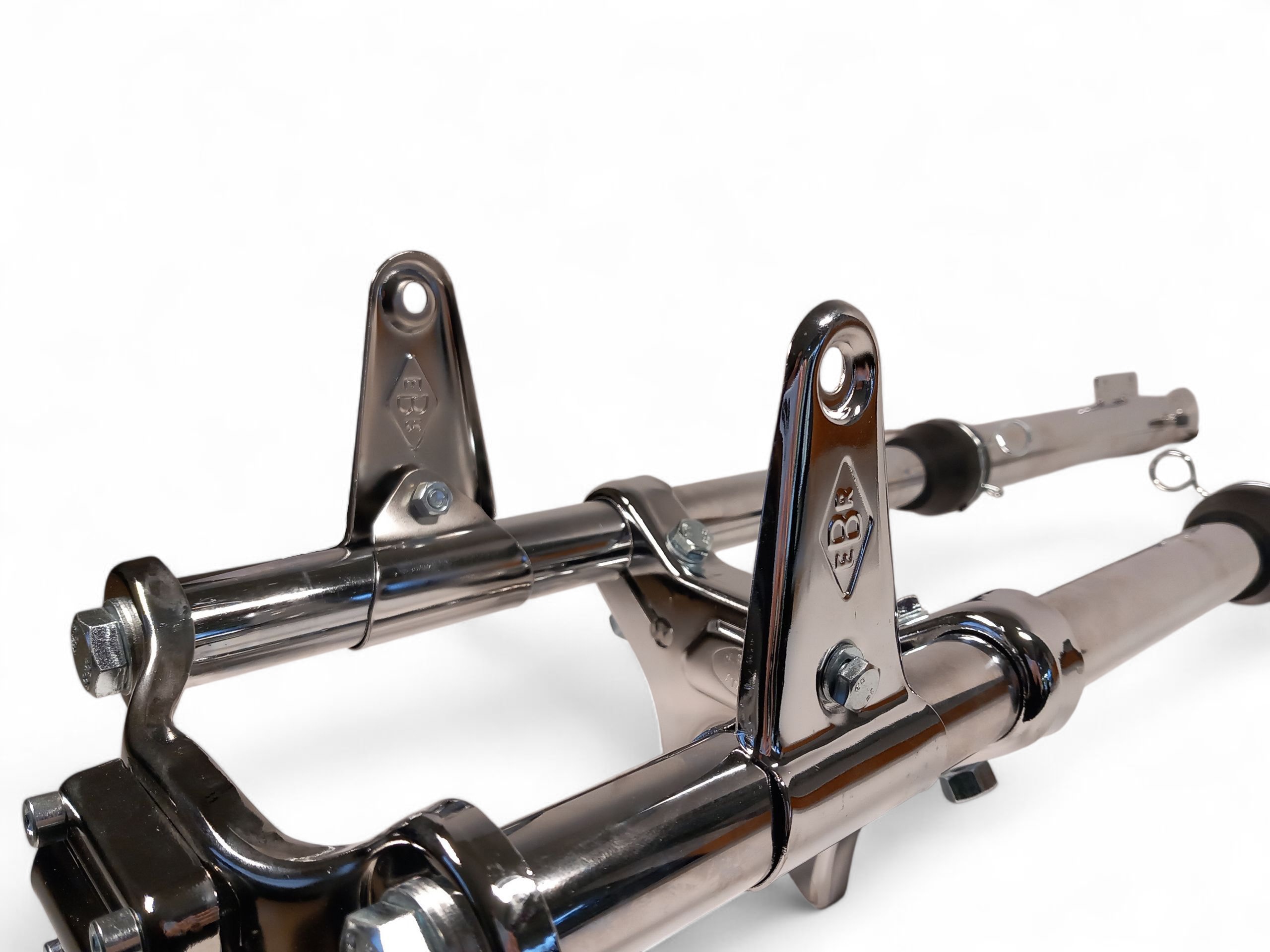 Framgaffel, lång EBR krom (Maxi/Mustang)