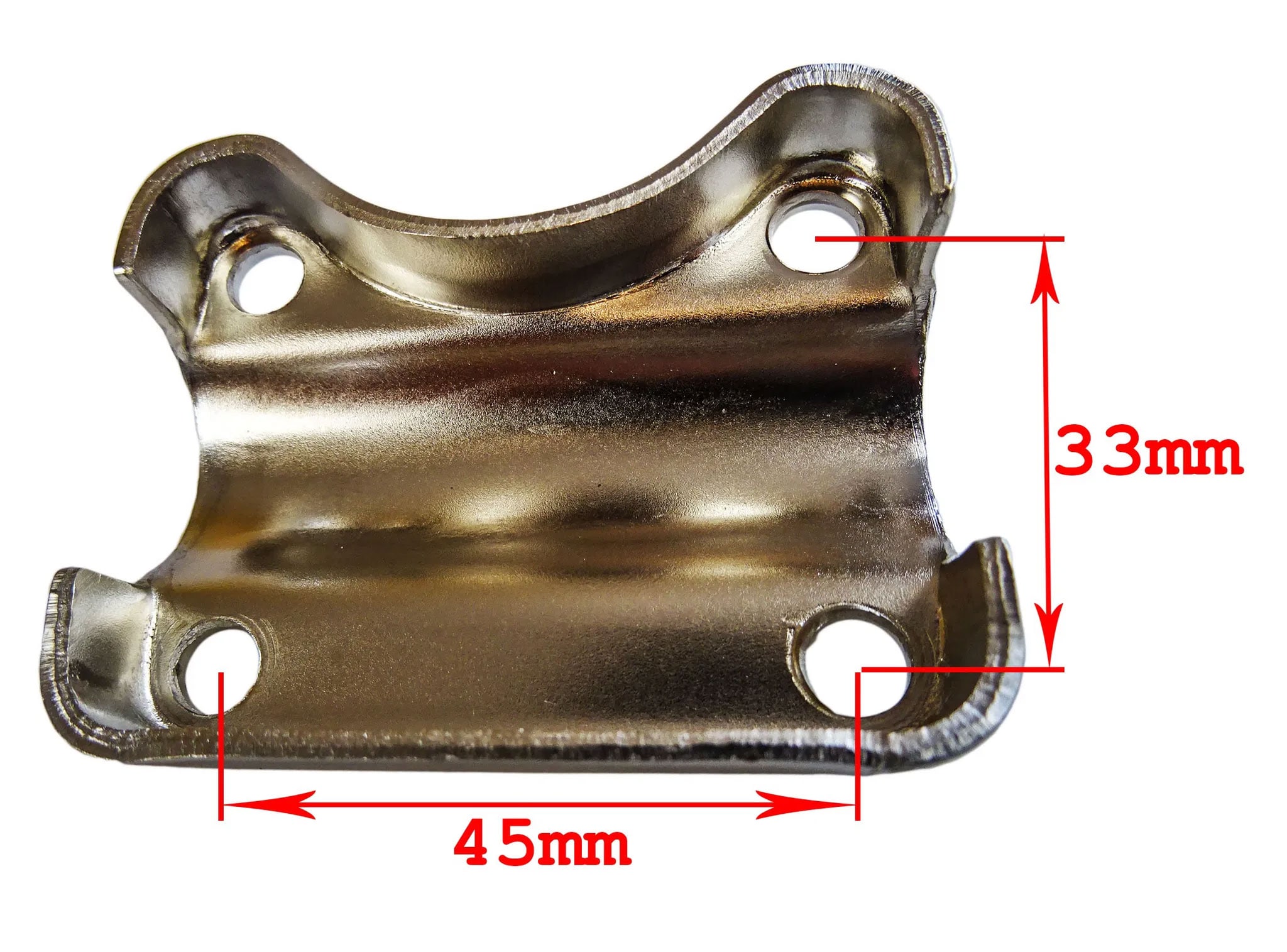 Styrklämma, krom, framgaffel (Puch Maxi)