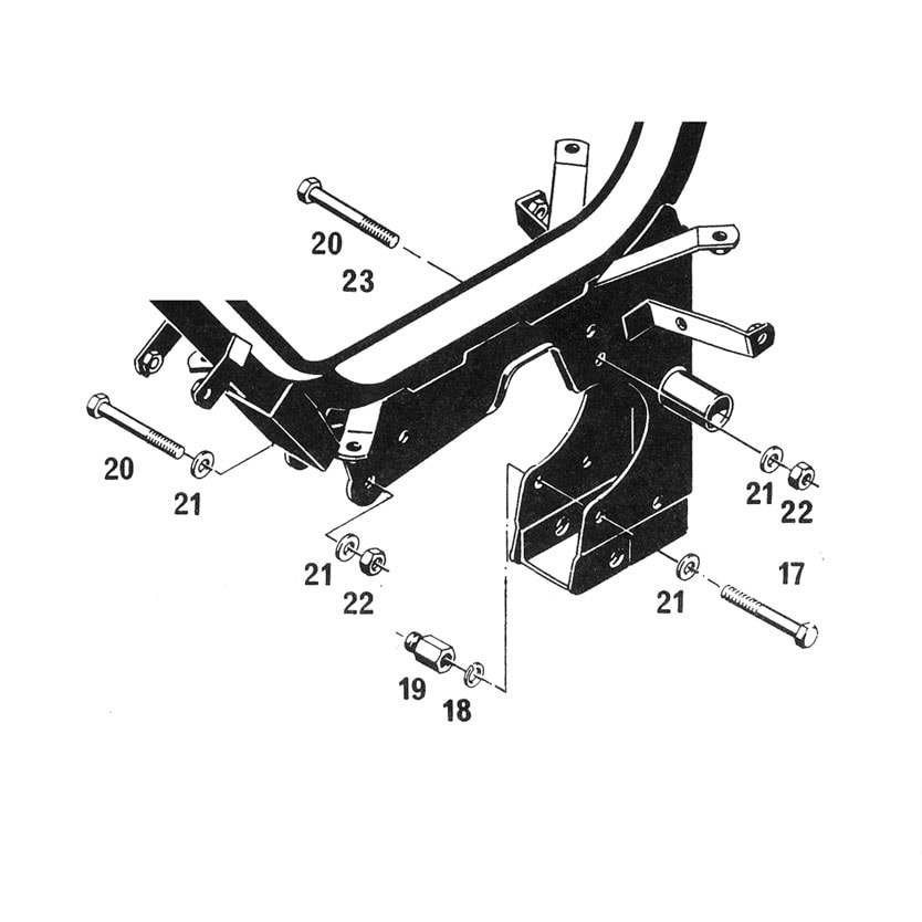 Skruvsats, motorupphängning (Hercules Prima)