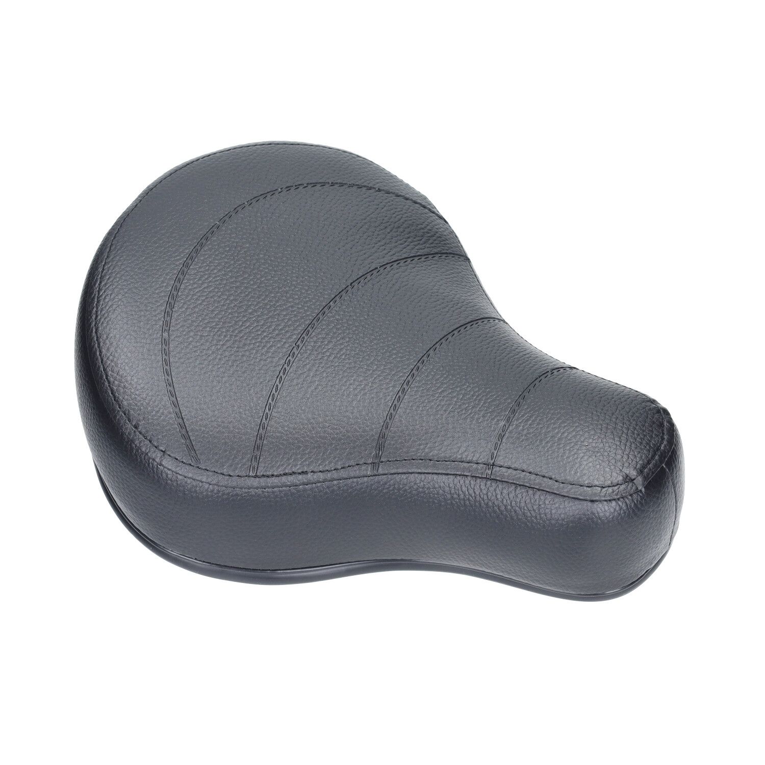 Sadel, Låg, Svart m. tryck (Puch Maxi)