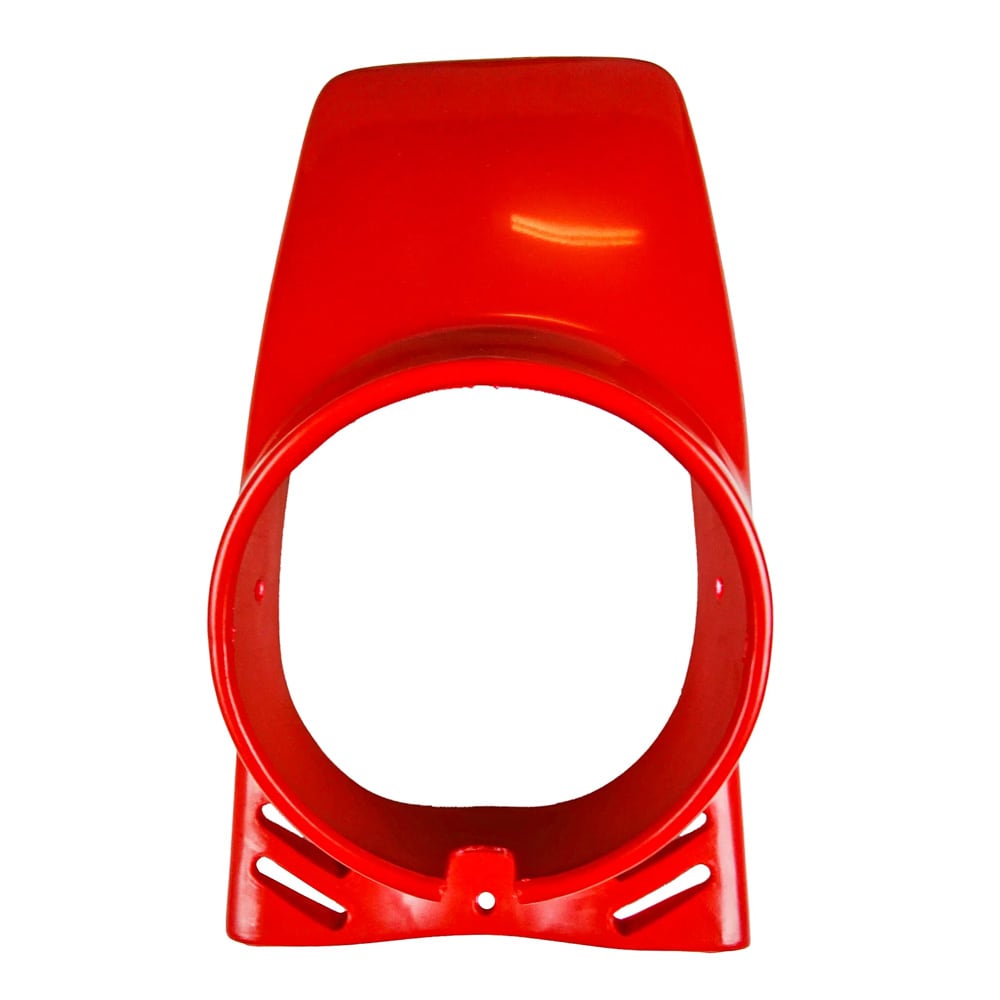 Strålkastarkåpa rund, 130mm, röd (Puch Maxi, Tomos)