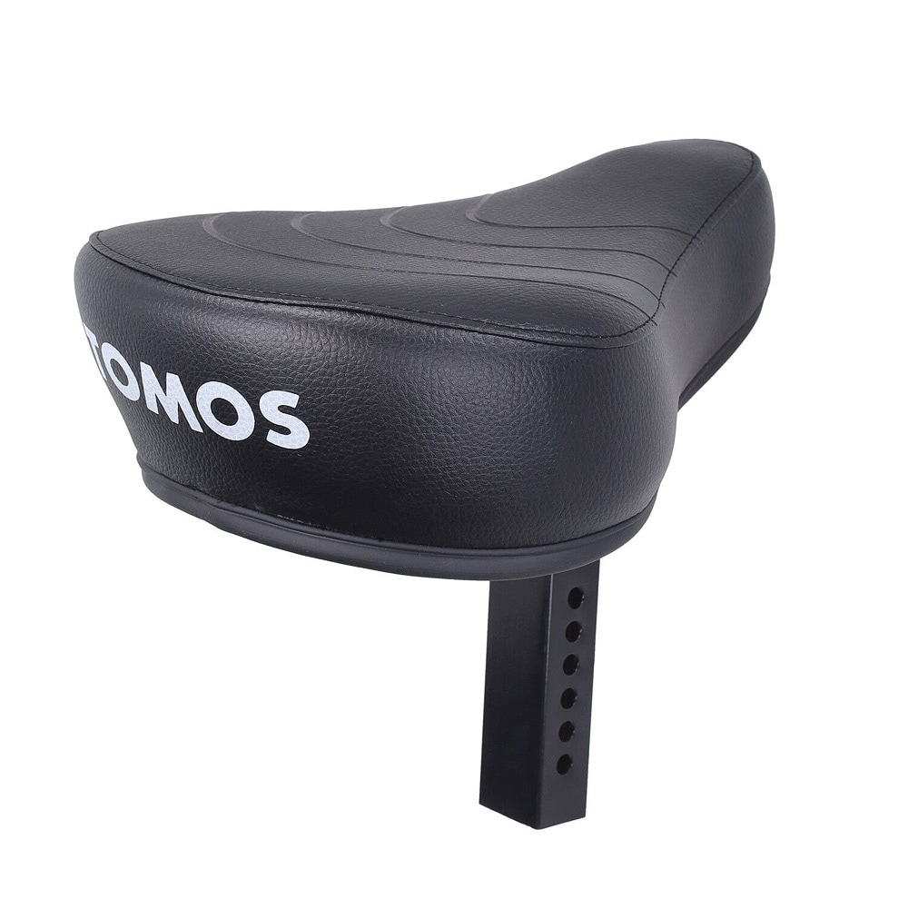 Sadel, svart m. vit text "TOMOS", ORIGINAL (Tomos A3/A35)