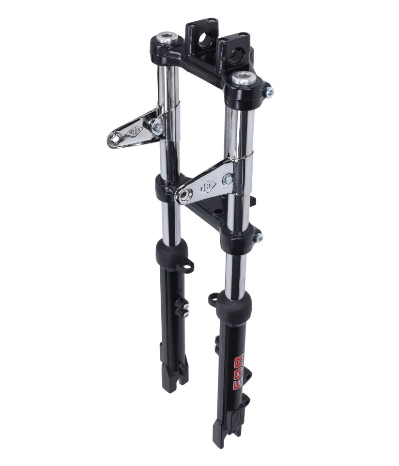 Framgaffel, hydraulisk, Svart/Krom (Piaggio Ciao) CIF